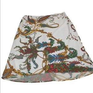 YIGAL AZROUEL WHITE PRINT SKIRT